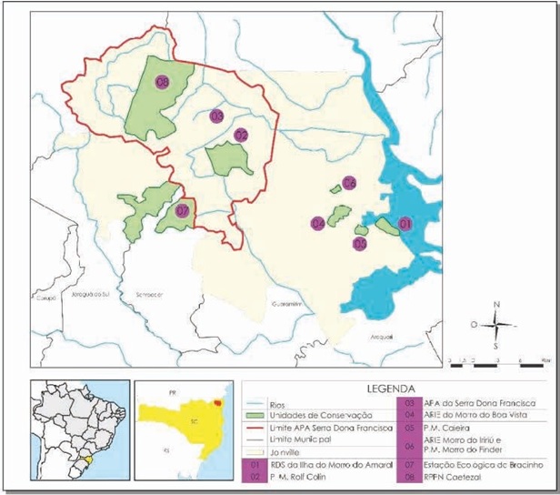 Figura 1 - Unidades de Conserva&ccedil;&atilde;o de Joinville, 2018